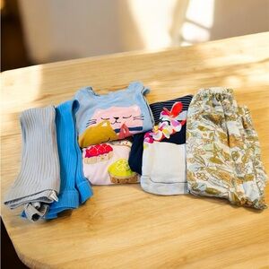 Mini Boden Kids Matching Set - Blue, Pink, Yellow